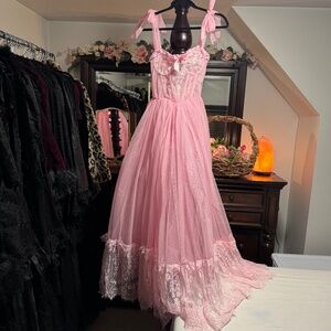 Dolls Kill Widow Dance with Death Dress Pink Small